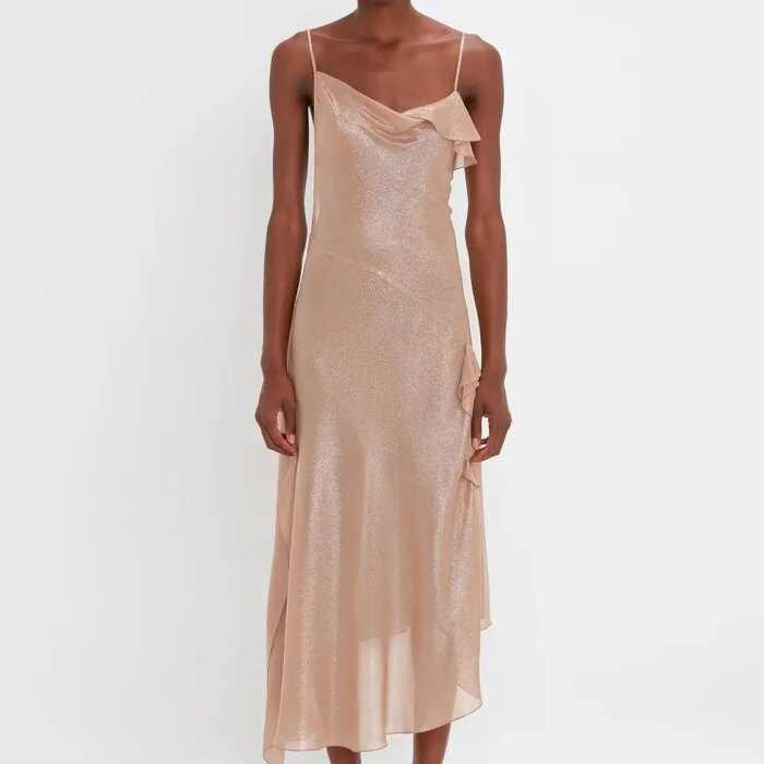 Floor-Length Dress in Ginger
