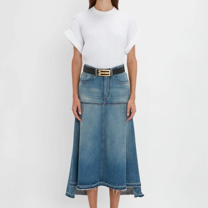 Floor-Length Knitted Skirt