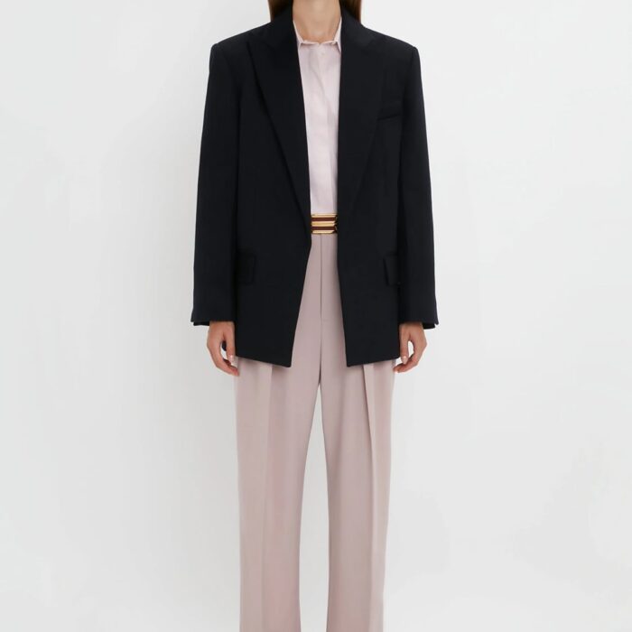 Darted Sleeve Tailored Jacket In Sesame
