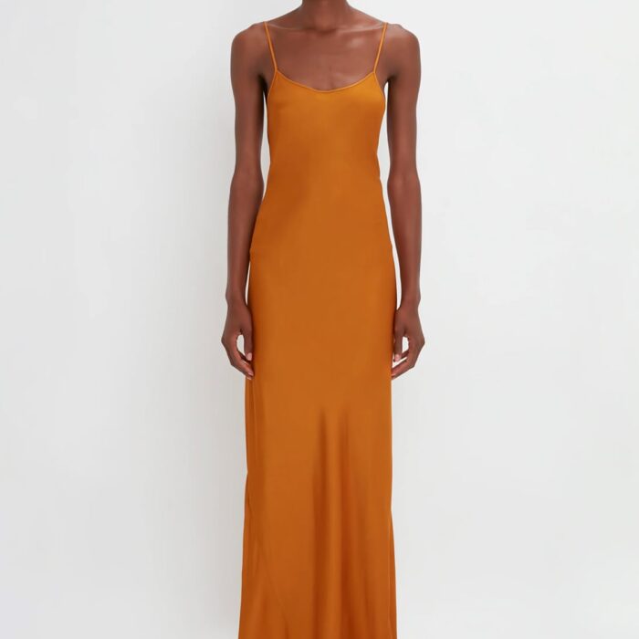 Floor-Length Cami Dress in Ginger