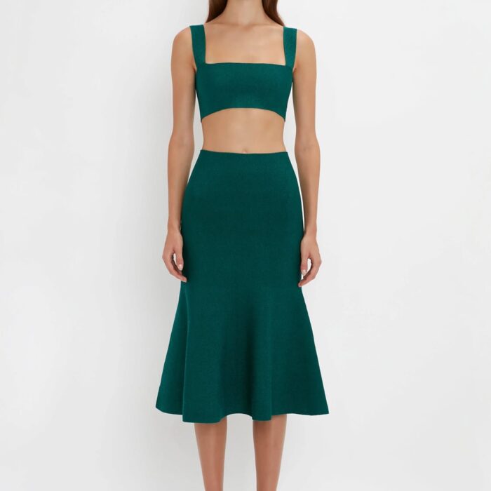 Sleeveless Rouched Jersey Dress In Pistachio