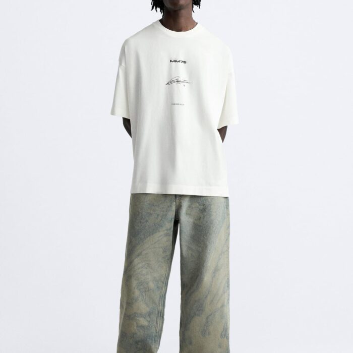 Henley linen-blend T-shirt