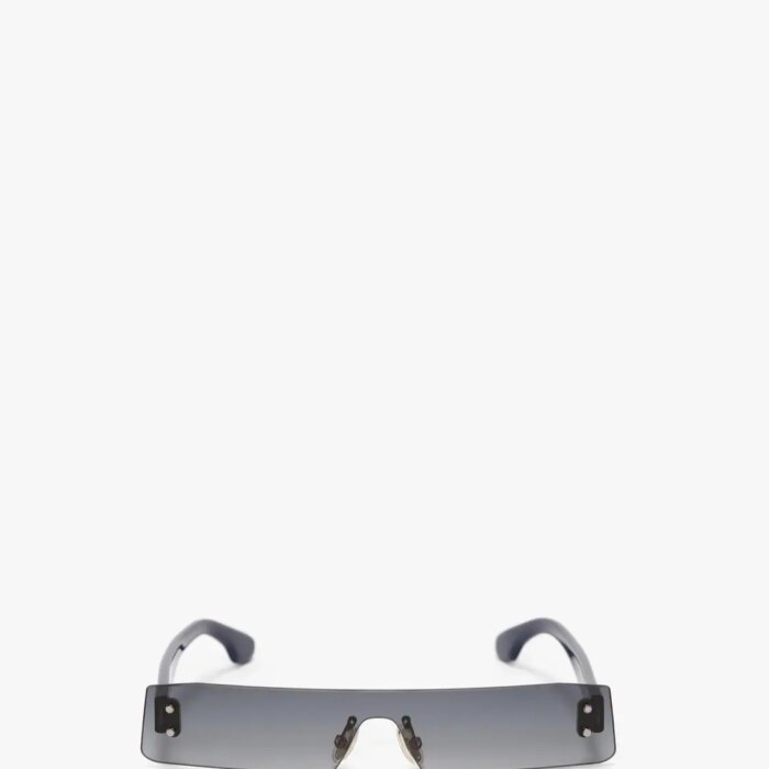 Mini Visor Sunglasses In Blue-Mirror