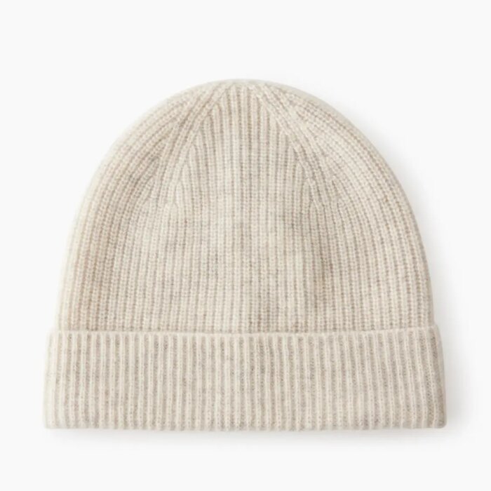 Liteluxe cashmere fold-over beanie