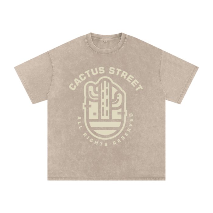 Snow Washed Oversized Cotton T-Shirt