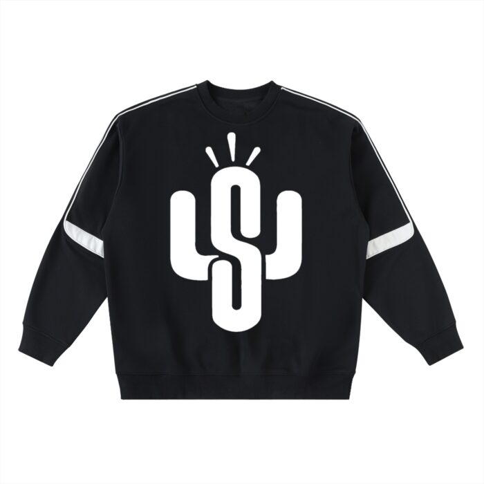 Oversized Crewneck Taped Sweatshirt