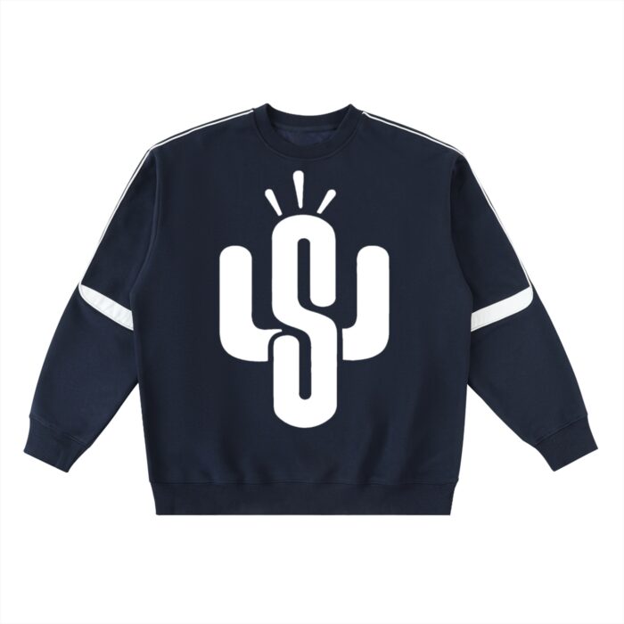 Oversized Crewneck Taped Sweatshirt