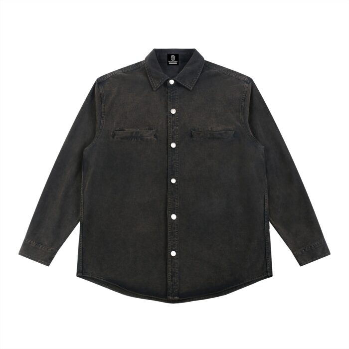 Denim Vintage Washed Heavyweight Jacket - Black