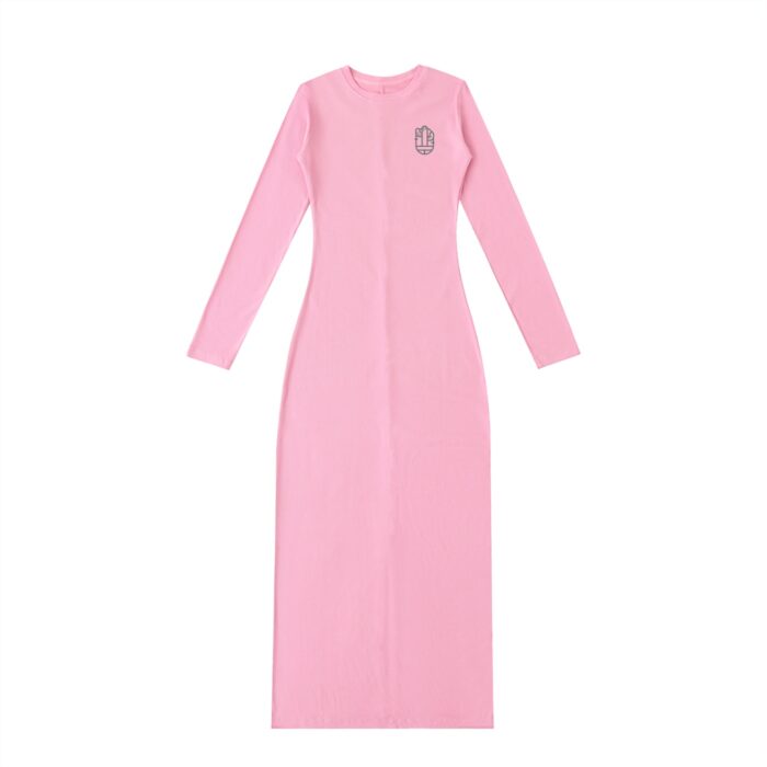 Dyed Washed Slit Maxi Dress - Pink